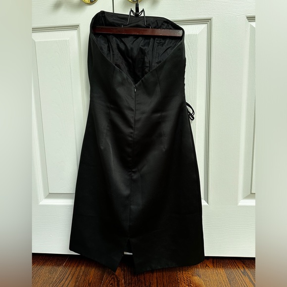 ABS Allen Schwartz Ladies Dress BLACK mini Strapless Evening Formal - Picture 5 of 7